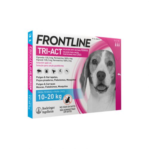 Frontline Tri-Act rácsepegtető oldat 10-20kg-os kutyáknak 1 pipetta