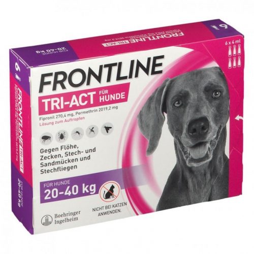 Frontline Tri-Act rácsepegtető oldat 20-40kg-os kutyáknak 1 pipetta