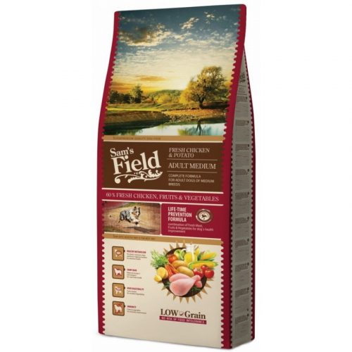 Sam's Field Fresh Adult Medium Breed Csirke & burgonya 13kg