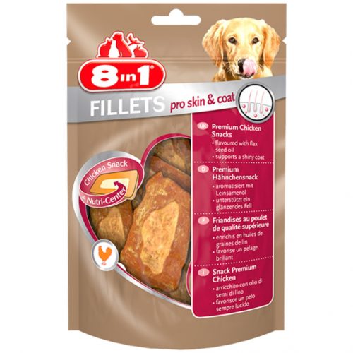 8 in 1 Fillets Pro Skin & Coat jutalomfalat 80g 