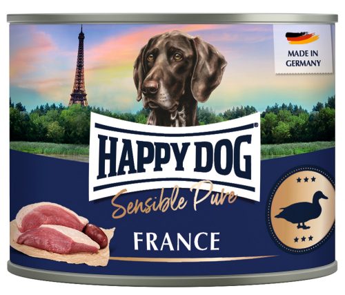 Happy Dog France (Ente) Pur - Kacsahúsos konzerv 200g