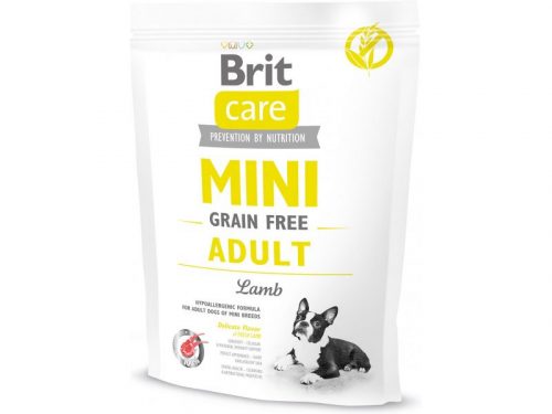 Brit Care Mini Grain-Free Adult Lamb 400g- hipoallergén, gabonamentes kutyatáp kistestű felnőtt kutyáknak