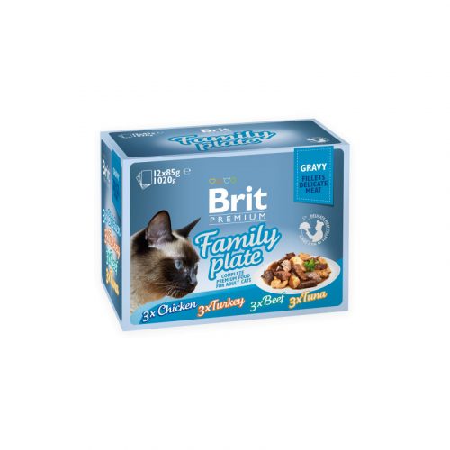 Brit Premium Cat Family Plate Gravy alutasakos válogatás 12x85g