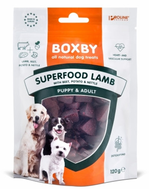 Boxby Superfood Lamb jutalomfalat - bárány, cékla és csalán