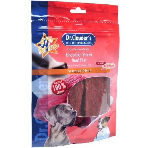 Dr. Clauder's Dog Jutalomfalat Prémium marhafilé darabok 80g