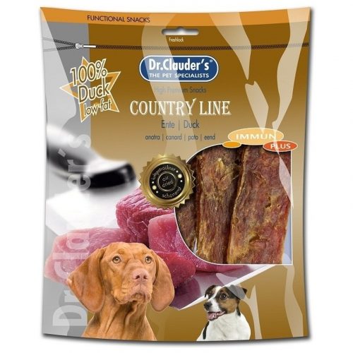 Dr. Clauder's Dog Jutalomfalat Prémium Country Line Snack kacsa 170g