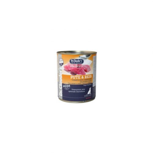 Dr. Clauder's Dog Selected Meat konzerv pulyka-rizs 800g