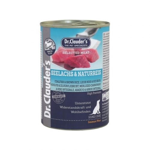 Dr. Clauder's Dog Selected Meat konzerv tőkehal-rizs 400g