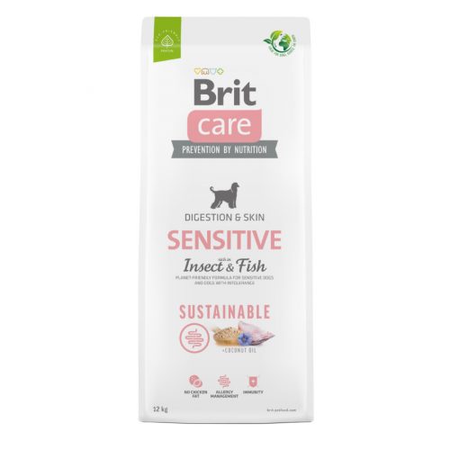 Brit Care Sensitive Insect & fish 12kg - hipoallergén gabonamentes kutyatáp 