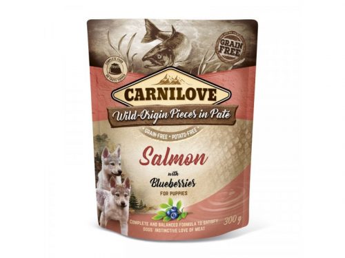 Carnilove Dog Puppy tasakos Paté Lazac Áfonyával 300g