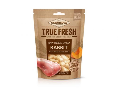 Carnilove True Fresh Raw freeze-dried snack Rabbit with pumpkin - jutalomfalat nyúllal és sütőtökkel 40g