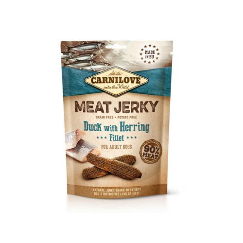 Carnilove Jerky Snack Duck with Herring Fillet – jutalomfalat kacsával, hering filével 100g