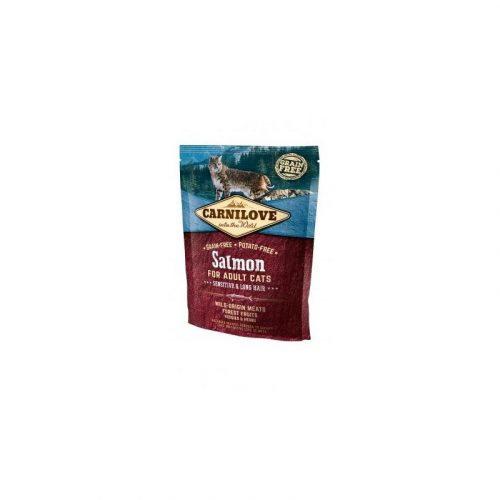 Carnilove Cat Adult Salmon Sensitive & Long Hair - lazac hússal 400g