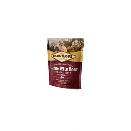 Carnilove Cat Adult Lamb & Wild Boar Sterilized - bárány és vaddisznó hússal 400g