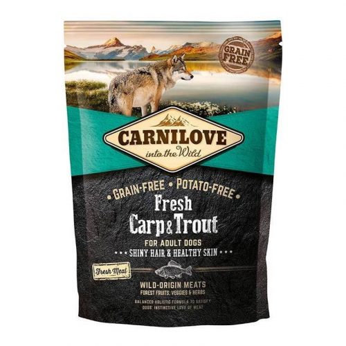 Carnilove Fresh Adult Dog Carp & Trout Hair & Healthy Skin - ponty és pisztráng hússal 1,5kg