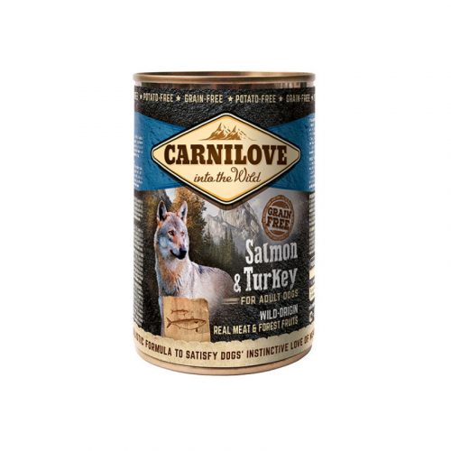 Carnilove Dog Adult Salmon & Turkey - lazac és pulyka hússal konzerv 400g