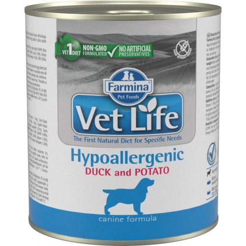 Vet Life Hypoallergenic Duck&potato dog konzerv 300g - kacsa&burgonya kutya konzerv