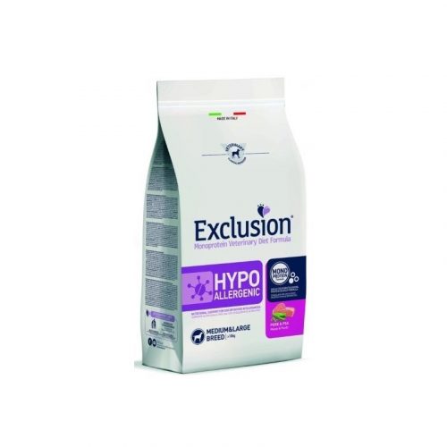 Exclusion Hypoallergenic Pork&pea Medium/large Breed 12kg