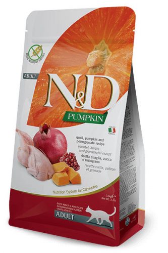 N&D Grain Free Cat Pumpkin Quail Pomegranate 300g - macska száraztáp fürj, sütőtök, gránátalma     