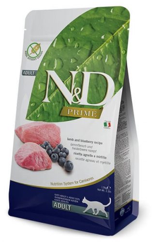 N&D Prime Cat Adult Lamb Blueberry 300g - macska száraztáp bárány&áfonya