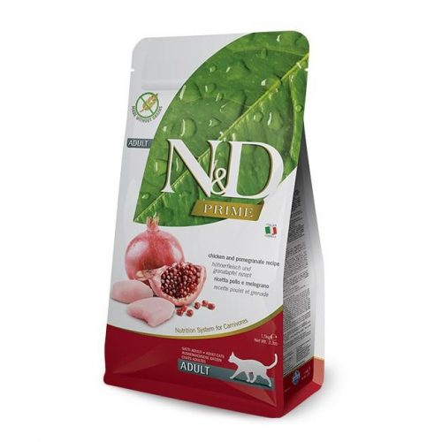 N&D Prime Cat Adult Chicken Pomegranate 1,5kg - macska száraztáp csirke&gránátalma