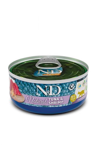 N&D Ocean Natural Cat Tuna Shrimp 70g - macska konzerv tonhal, garnélarák