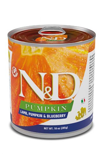 N&D Pumpkin Dog Lamb Adult 285g - kutya konzerv bárány, áfonya, sütőtök 