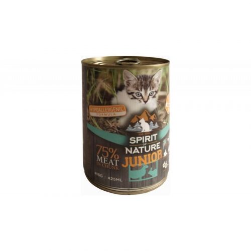 Spirit of Nature Cat konzerv Junior bárányhússal és nyúlhússal 415g