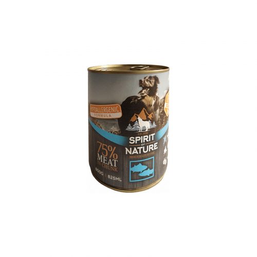 Spirit of Nature Dog konzerv tonhallal és lazaccal 800g