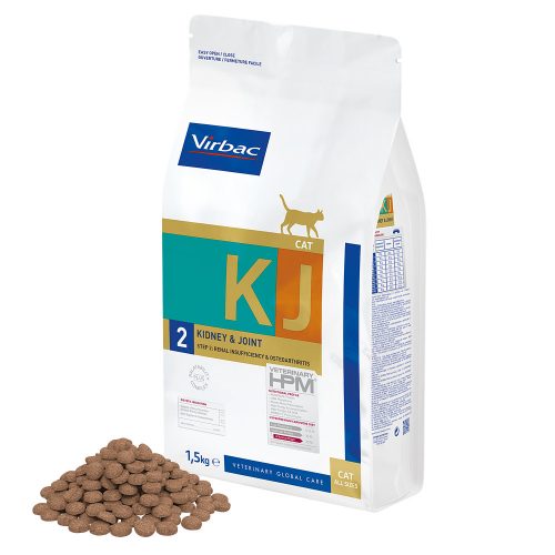 Virbac Kidney & Joint 2 Cat 1,5kg - vesekímélő és ízületeket támogató macskatáp